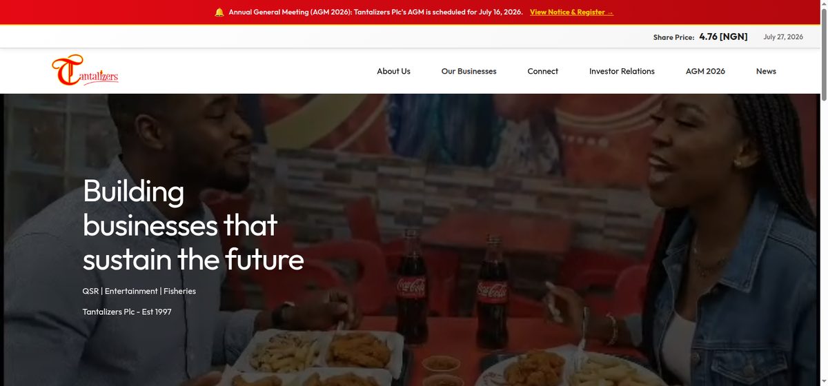 Tantalizers Group website